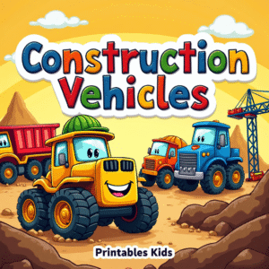 Construction Vehicles: Coloring Book